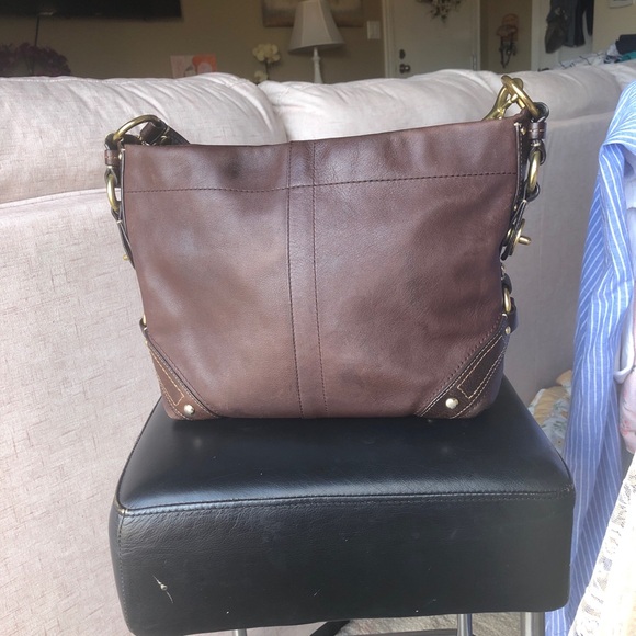 Coach Dark Brown Leather Belt Bag with Gold Accents - Picture 5 of 11